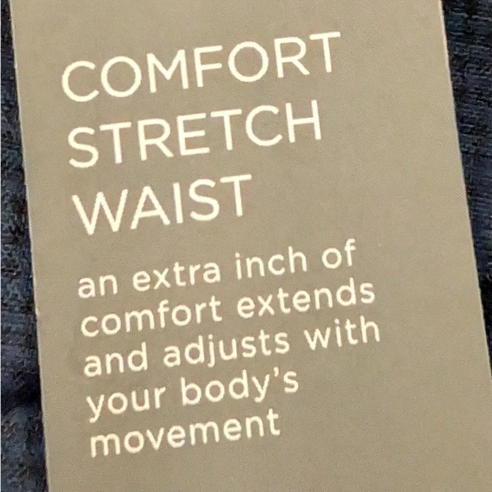 New Walter Hagen Golf Pants 38x32 PLain‎ Flat Front Comfort Stretch Waist Blue